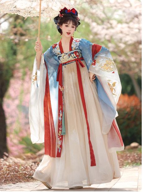【白玉雪】Wei Jin Hanfu Embroidered Chest length Skirt QiXiong Ruqun