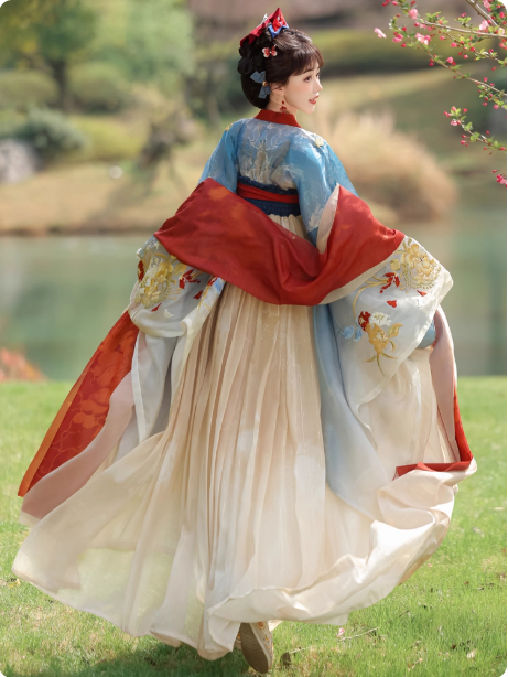 【白玉雪】Wei Jin Hanfu Embroidered Chest length Skirt QiXiong Ruqun