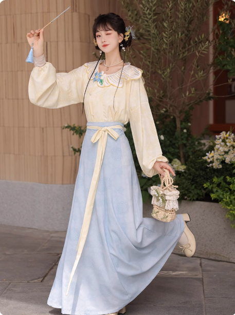 【素棠】Tang style Hanfu new Chinese style hanging collar shirt