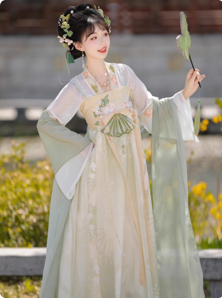 【梨花诗】Tang Dynasty chest length Ruqun Hanfu skirt set