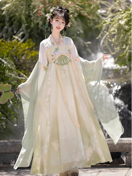 【梨花诗】Tang Dynasty chest length Ruqun Hanfu skirt set