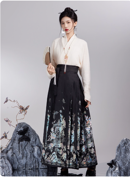 Ming Dynasty Hanfu New Chinese style Ma Mian Skirt