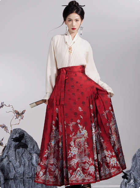 Ming Dynasty Hanfu New Chinese style Ma Mian Skirt