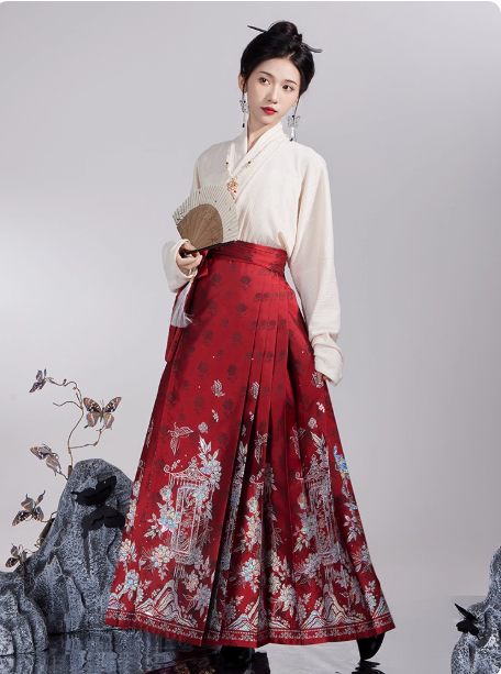 Ming Dynasty Hanfu New Chinese style Ma Mian Skirt