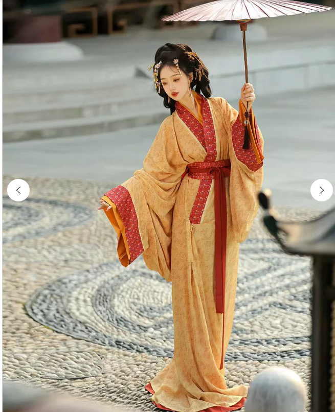 Jing Hong 惊鸿 A Glimpse of the Warring States Zhiju Straight Hem Robe