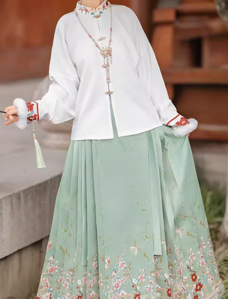 【玉茗】Ming Dynasty Aoqun horse face skirt set