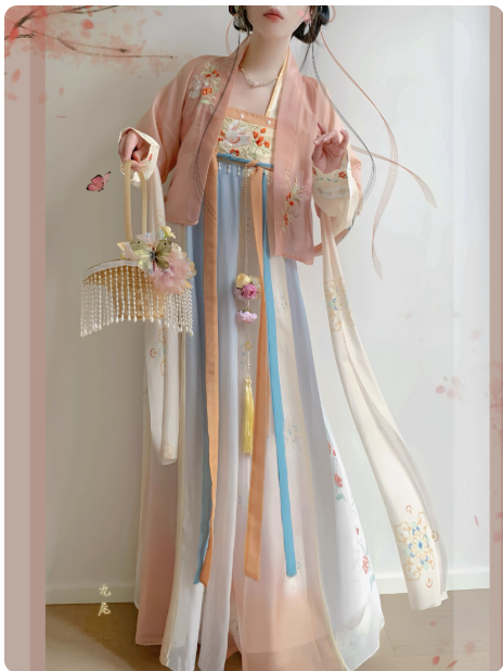 【风吹春山】 Tang style chest length Ruqun suit