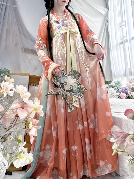 【燕春归】Hanfu Tang embroidery chest tied fairy Ruqun