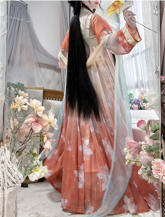 【燕春归】Hanfu Tang embroidery chest tied fairy Ruqun