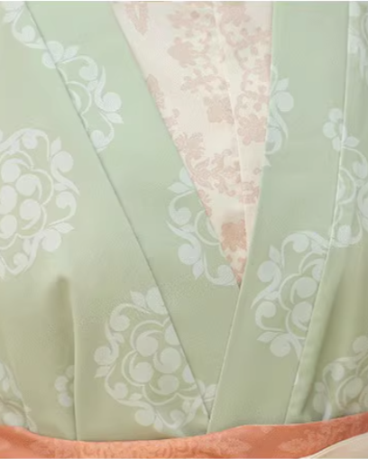 Tang style Hanfu waist length Ruqun eight torn skirt set