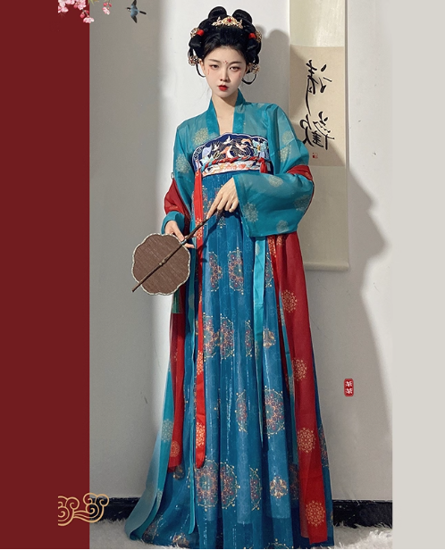 【鹿鸣】Tang style Hanfu chest length skirt Ruqun set