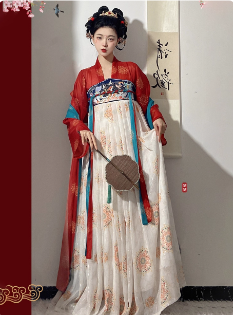 【鹿鸣】Tang style Hanfu chest length skirt Ruqun set