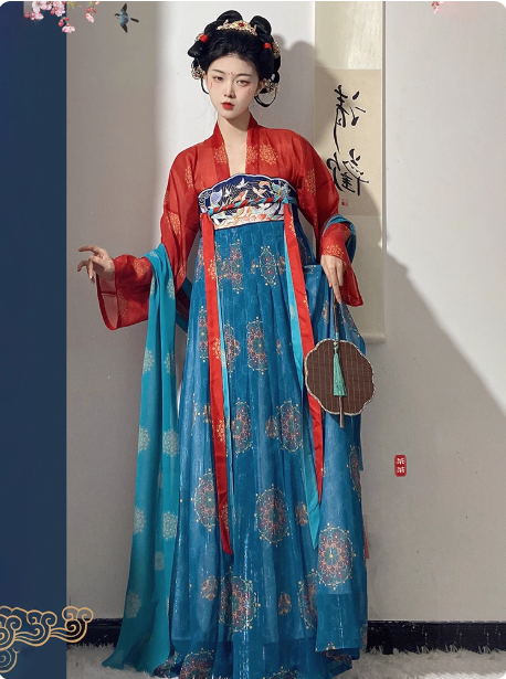 【鹿鸣】Tang style Hanfu chest length skirt Ruqun set