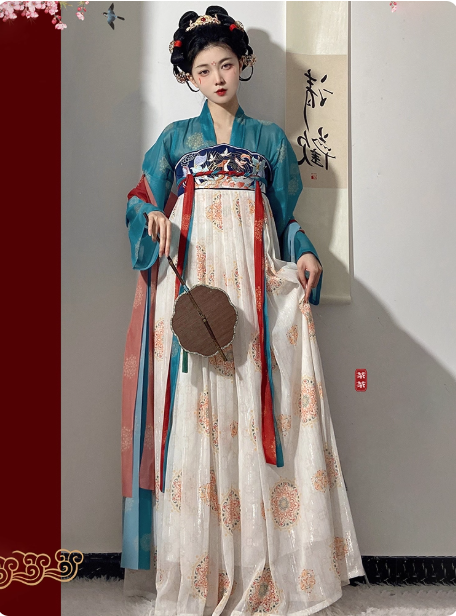 【鹿鸣】Tang style Hanfu chest length skirt Ruqun set