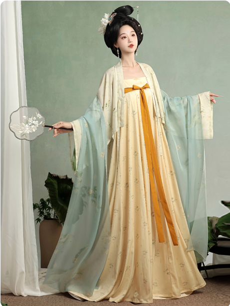 [法门寺]Tang Dynasty Hanfu Ruqun Broken Skirt Chest Strap Dress