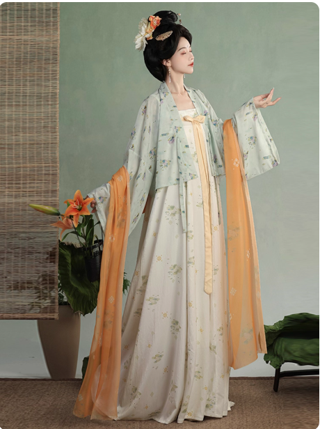 [法门寺]Tang Dynasty Hanfu Ruqun Broken Skirt Chest Strap Dress