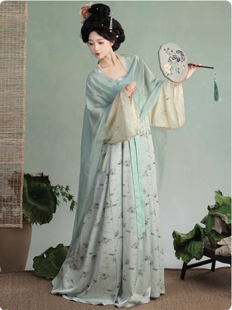 [法门寺]Tang Dynasty Hanfu Ruqun Broken Skirt Chest Strap Dress