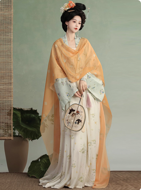 [法门寺]Tang Dynasty Hanfu Ruqun Broken Skirt Chest Strap Dress