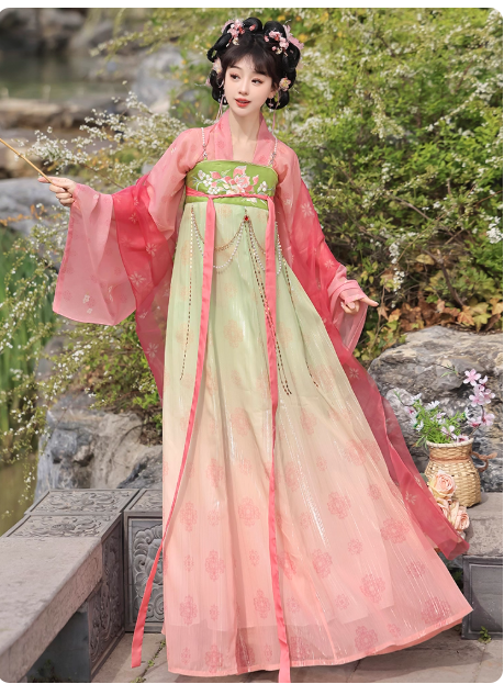 【春水煎茶】Tang style Hanfu chest length skirt Ruqun set