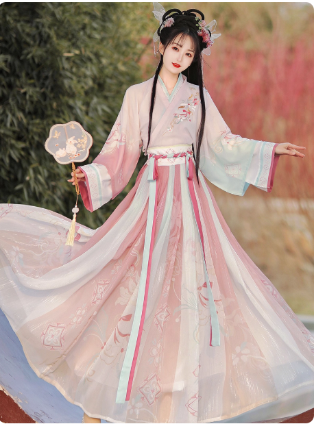 [落玲香]Wei Jin Hanfu waist length Ruqun suit