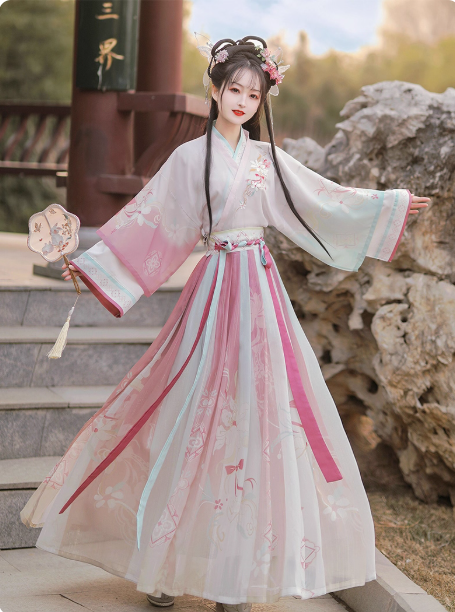 [落玲香]Wei Jin Hanfu waist length Ruqun suit