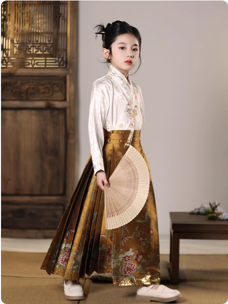 [清风竹影】Ma Mian Skirt Girls' Hanfu Set