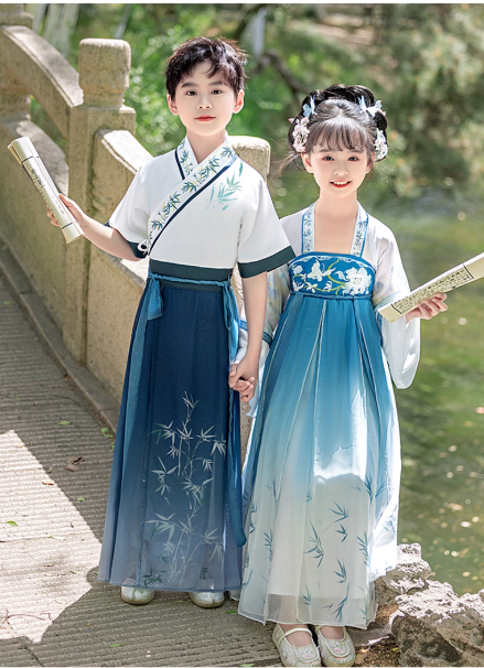 【蓝墨】Children's Hanfu and  Ancient Chinese Style Set