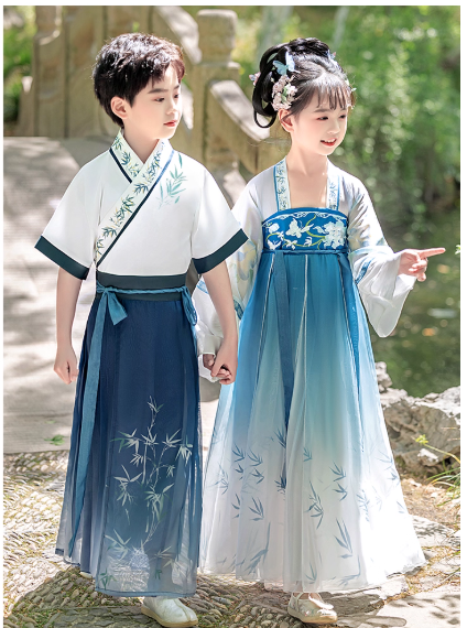 【蓝墨】Children's Hanfu and  Ancient Chinese Style Set
