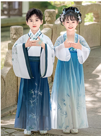 【蓝墨】Children's Hanfu and  Ancient Chinese Style Set