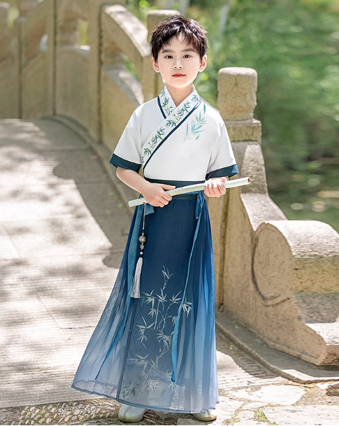 【蓝墨】Children's Hanfu and  Ancient Chinese Style Set