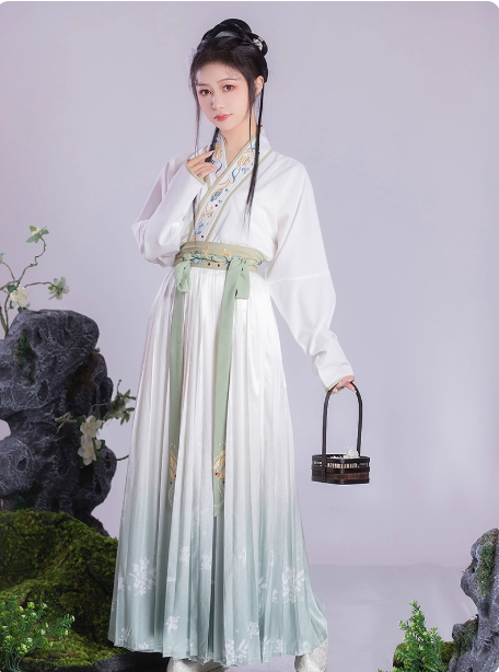 【广寒仙】Song Dynasty Hanfu Aoqun long pleated skirt set