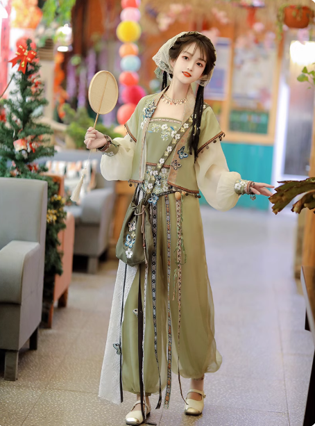 [阿蛮]Song Dynasty New Chinese Hanfu Set