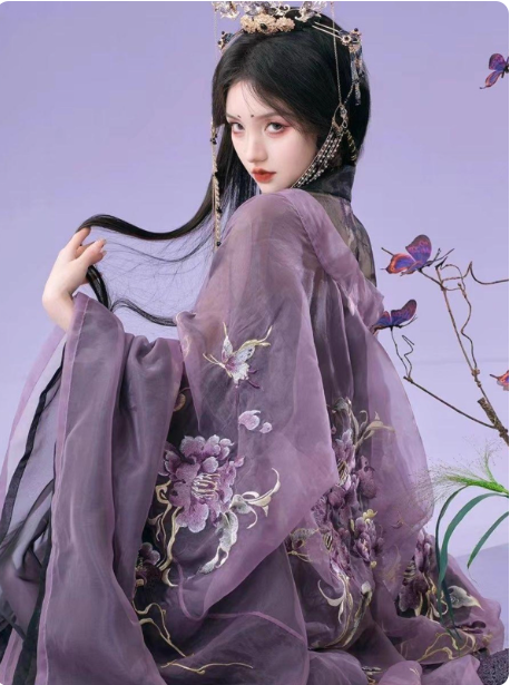 [黑山茶]Tang style Hanfu Camellia Embroidered Ruqun Set