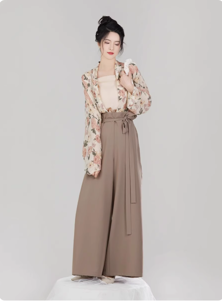 [阡陌]Song Dynasty Modern Hanfu Dress Song Pants Set
