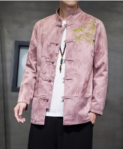 [青竹】New Chinese style top coat Tang Suit Coat