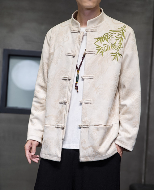 [青竹】New Chinese style top coat Tang Suit Coat