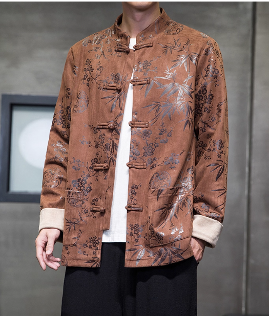 [ 墨竹】New Chinese style top coat Tang Suit Coat