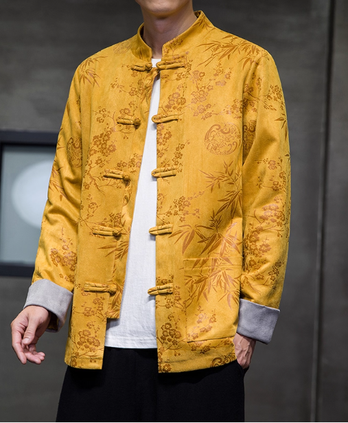 [ 墨竹】New Chinese style top coat Tang Suit Coat