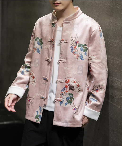 Chinese Style Tang Suit Denim Jacket Men