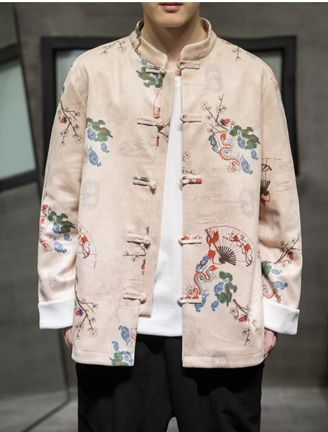 Chinese Style Tang Suit Denim Jacket Men