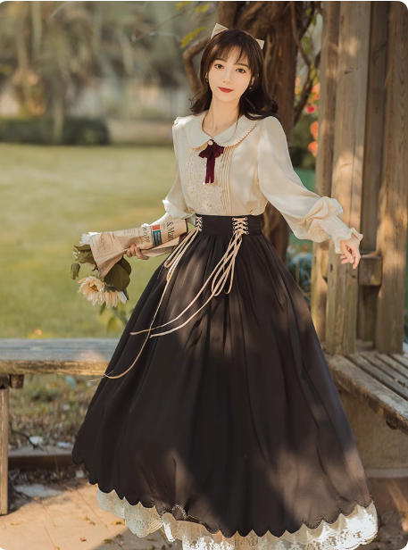 French court style Hanfu dress suit long sleeves
