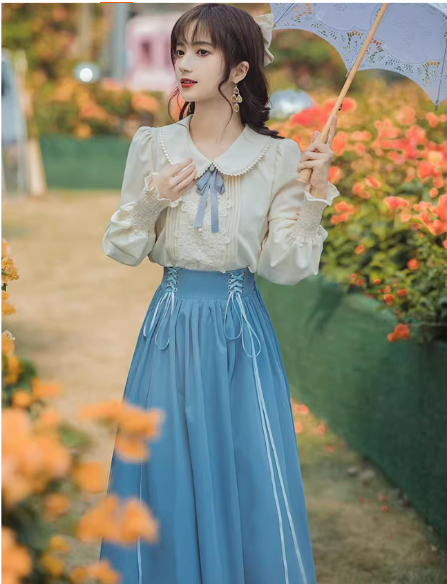 French court style Hanfu dress suit long sleeves