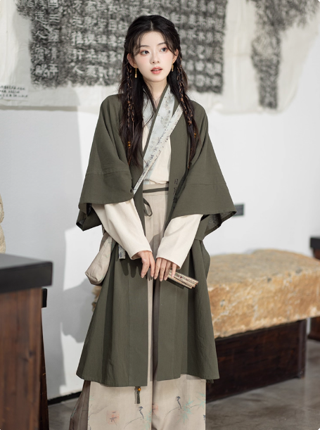 【秋分:云野】Song style long shirt, short shirt, Song pants, new Chinese Hanfu