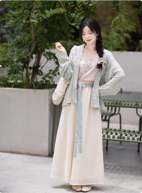 【白露:云豆茶】Song Dynasty New Chinese Hanfu Set