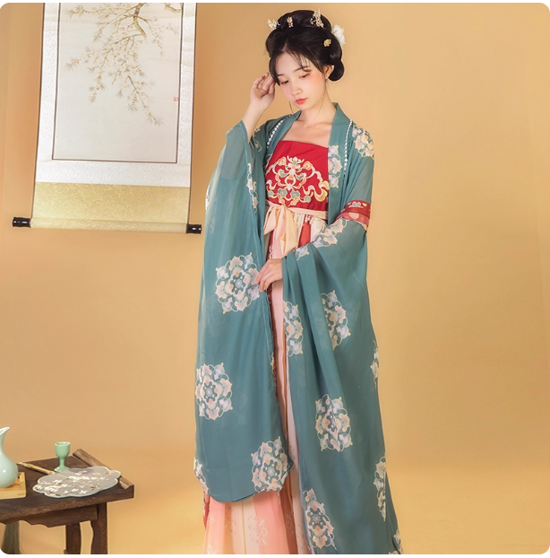 【片羽惊鸿】Complete set of Tang style elegant Hanfu Ruqun