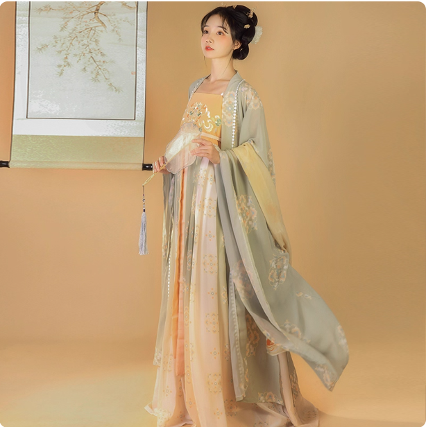 【片羽惊鸿】Complete set of Tang style elegant Hanfu Ruqun