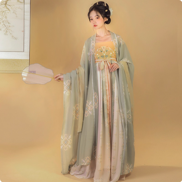 【片羽惊鸿】Complete set of Tang style elegant Hanfu Ruqun