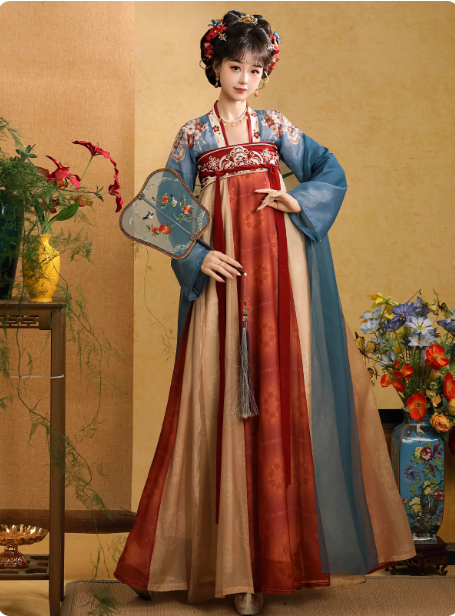 [芳华] Tang style full chest Ruqun dress set