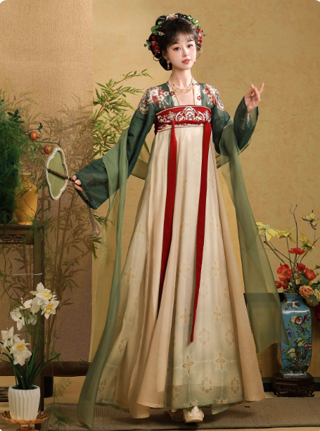 [芳华] Tang style full chest Ruqun dress set