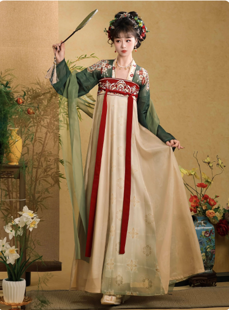 [芳华] Tang style full chest Ruqun dress set